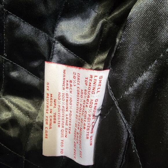 Anne Klein Leather Coat Jacket Size Medium Genuine Lamb Skin Button Down​​ - Picture 6 of 7